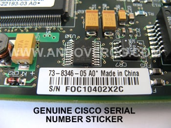 Genuine Cisco WIC-1DSU-T1-V2 Serial number sticker