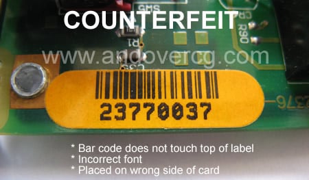 COUNTERFEIT WIC-1DSU-T1 BAR CODE II