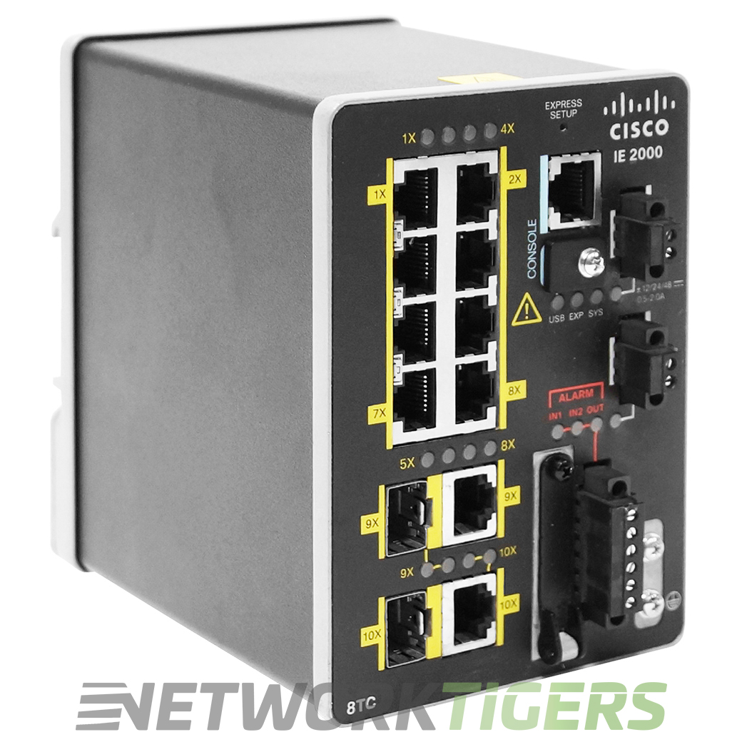 Cisco IE-2000-8TC-B IE 2000 Series 8 FE 10/100 RJ45 ports. 2 RJ45/2 SFP ...