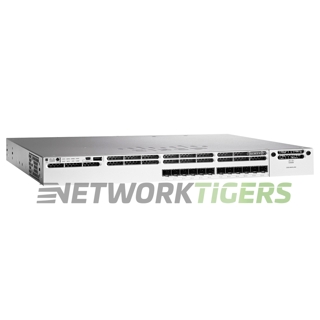 Cisco WS-C3850-12S-E 3850 Stackable 12 Port Gigabit Ethernet SFP Switch ...